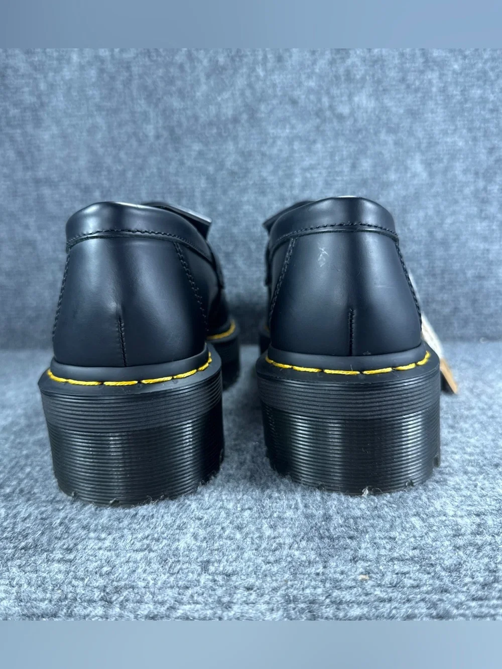 Dr. Martens Loafers Womens 8 Black Adrian Quad Platform Tassel Smooth Leather - Picture 3 of 9